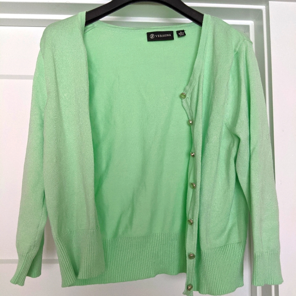 Versona seafoam green cardigan, Small